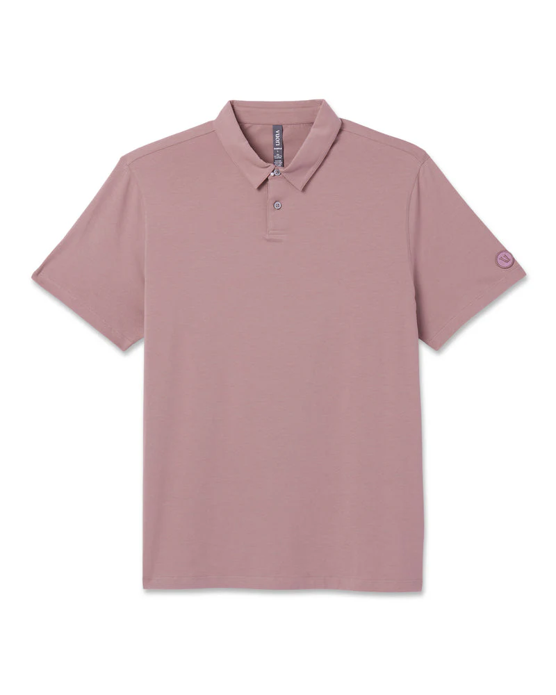 Vuori Short Sleeve Feather Polo - Zion Rose - Image 4