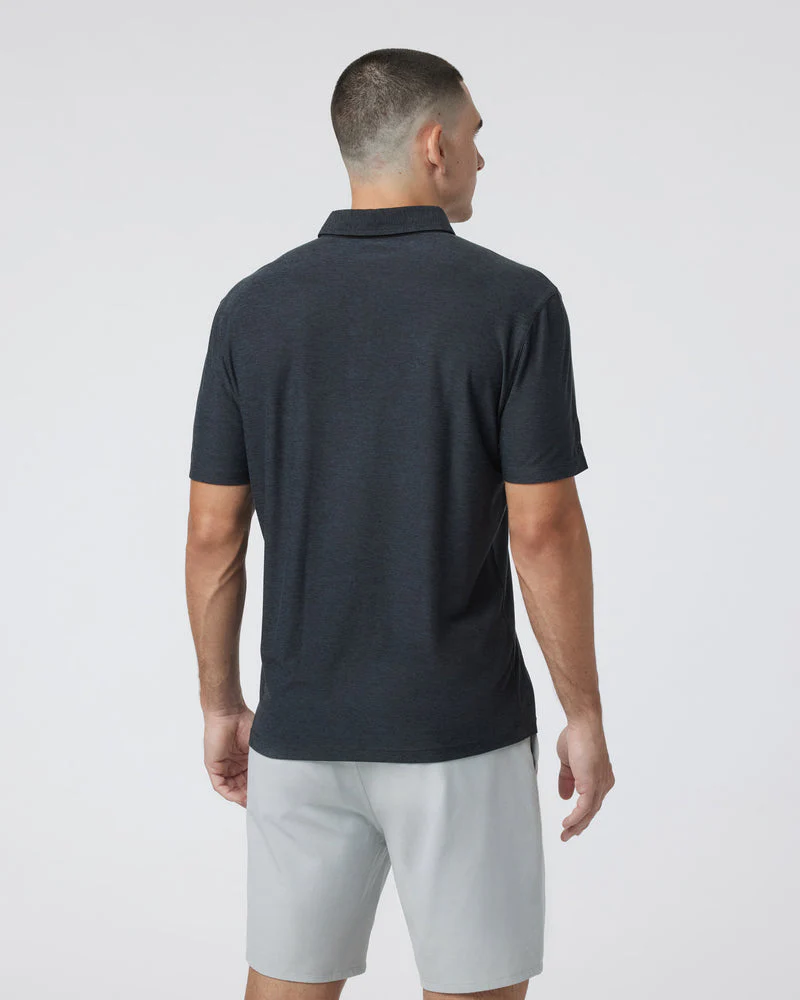 Vuori Strato Tech Polo - Charcoal Heather - Image 2
