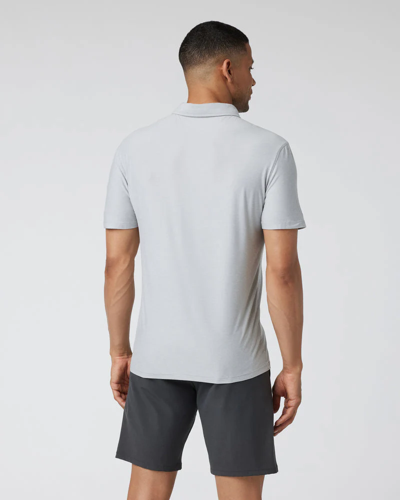 Vuori Strato Tech Polo - Platinum Heather - Image 3