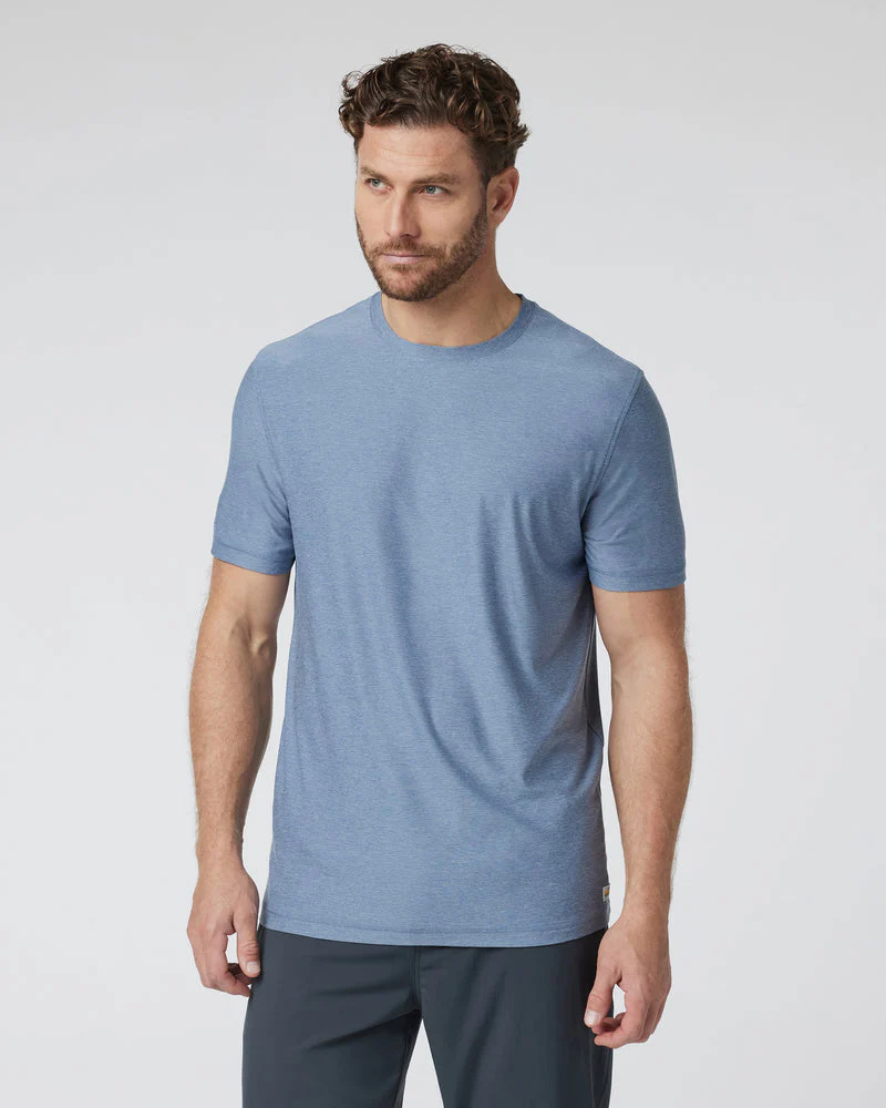 Vuori Strato Tech Tee - Chambray Heather