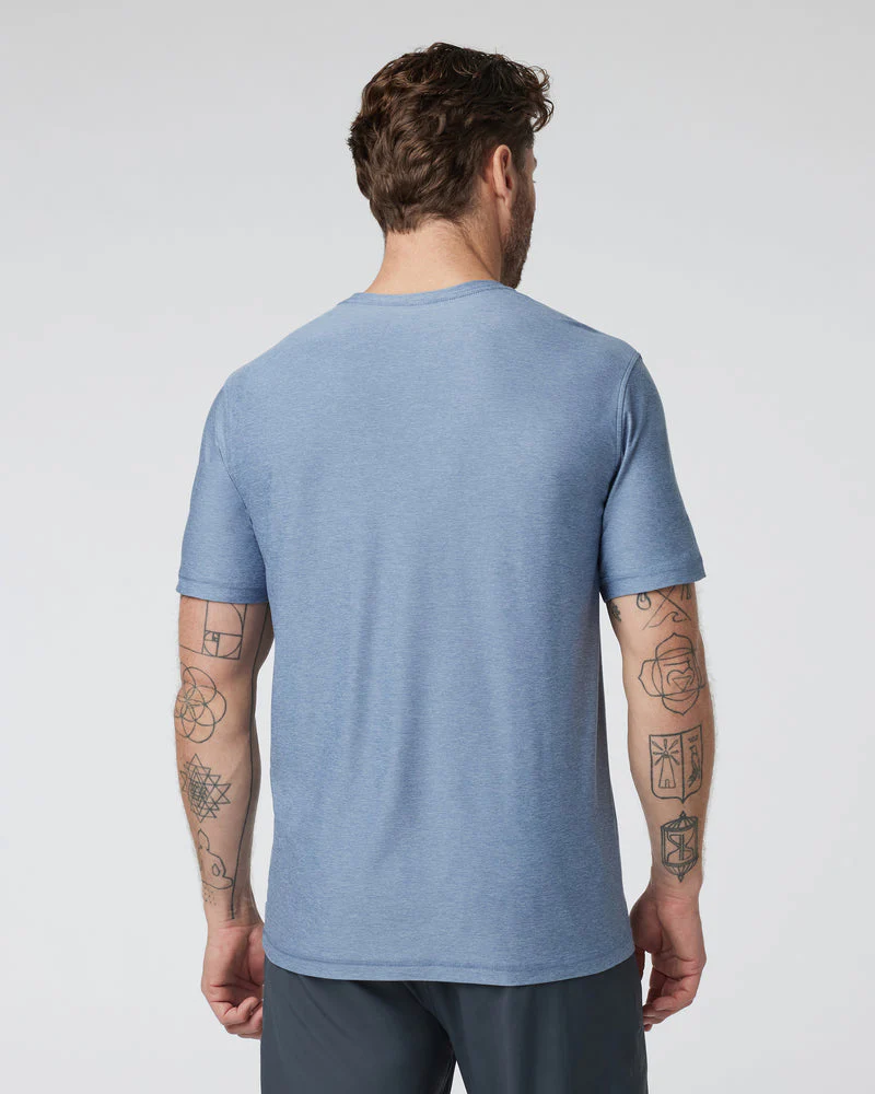 Vuori Strato Tech Tee - Chambray Heather - Image 2