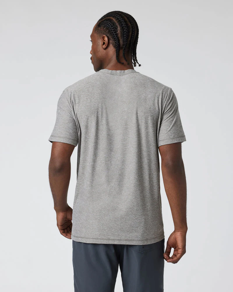 Vuori Strato Tech Tee - HEATHER GREY - Image 2