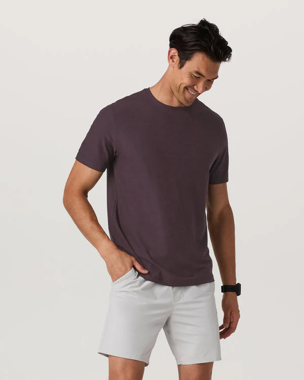 Vuori Strato Tech Tee - Raisin Heather - Image 4