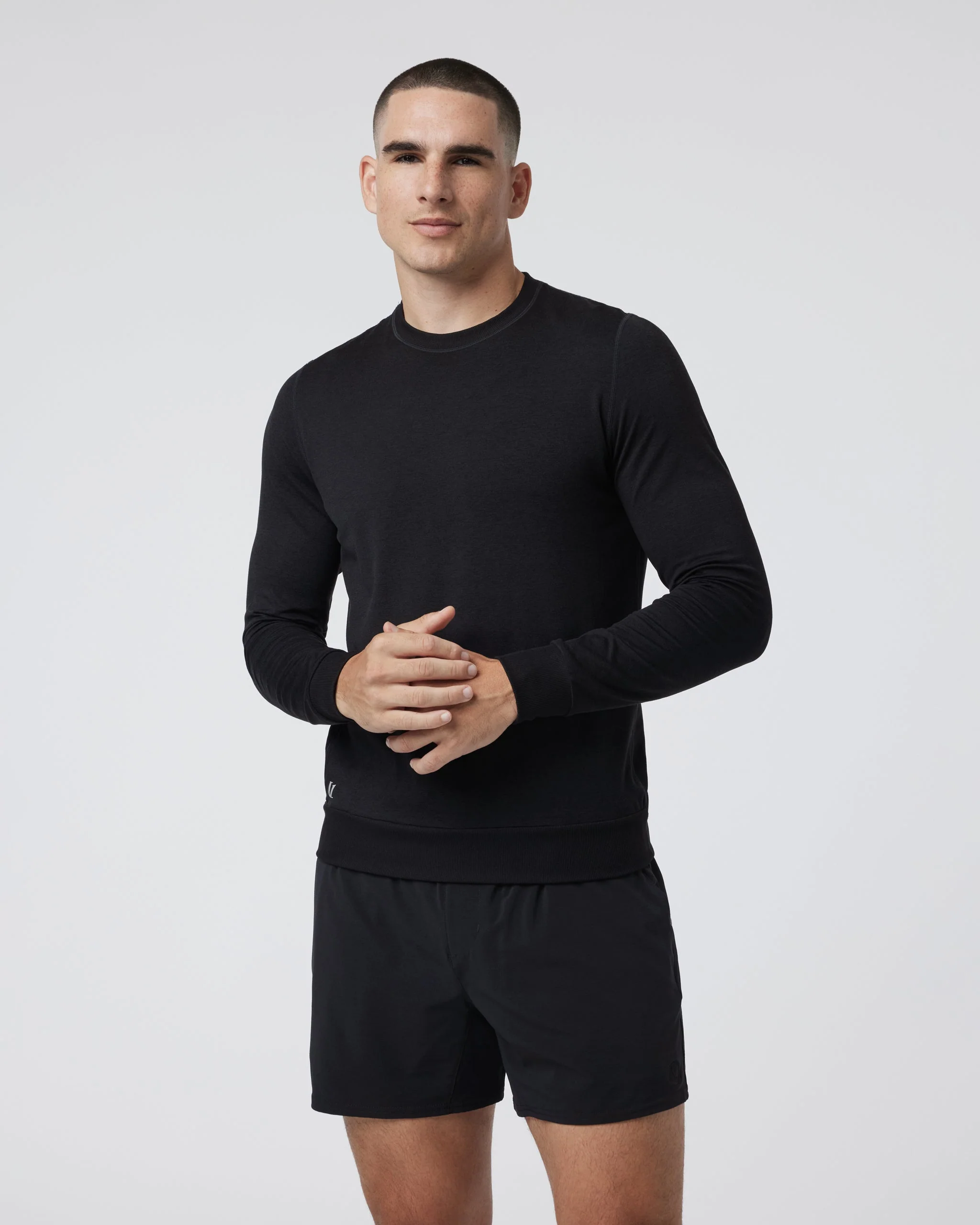 Vuori Men's Ponto Performance Crew - Black Heather