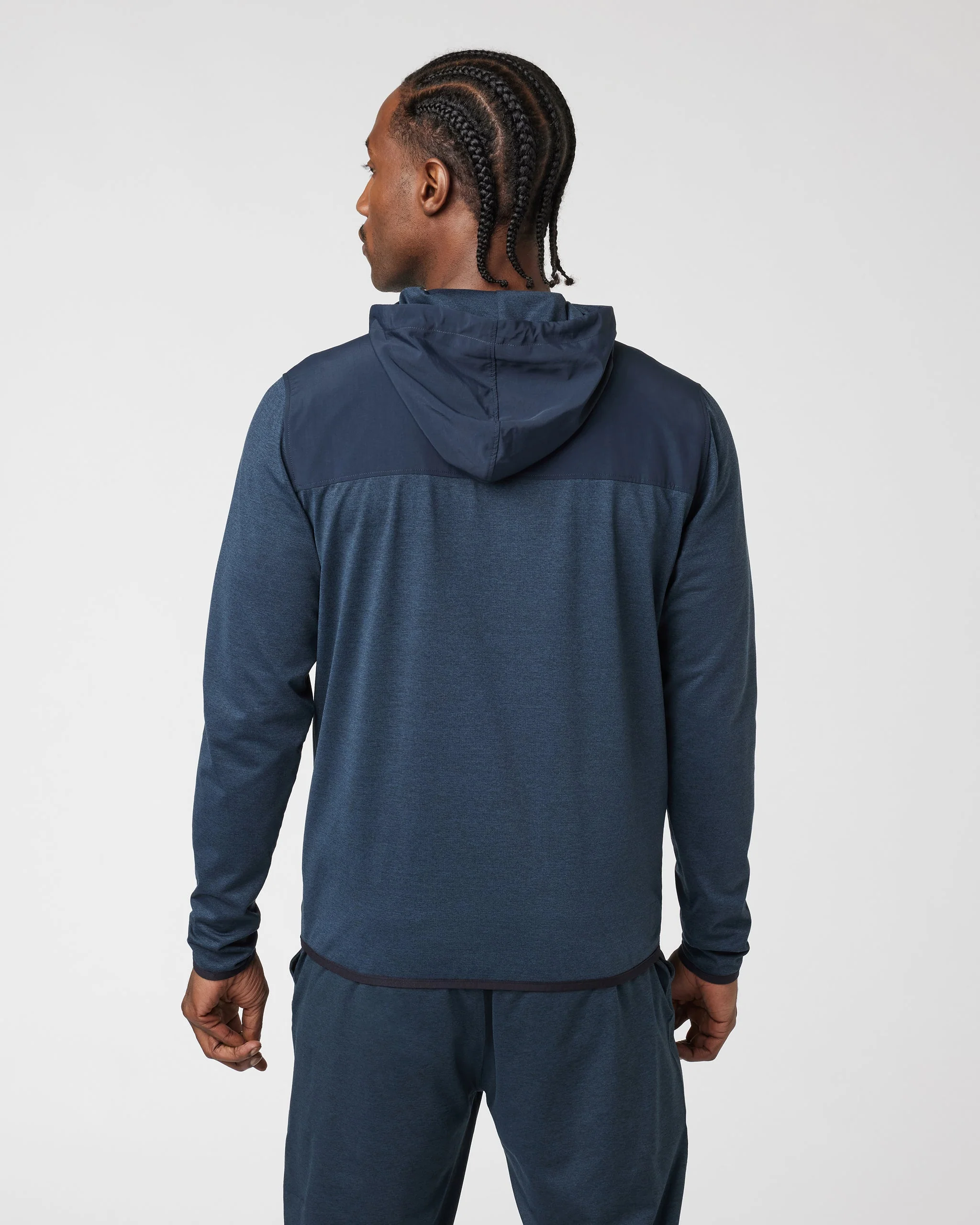 Vuori Men's Sunday Element Zip Hoodie - Ink Heather - Image 2