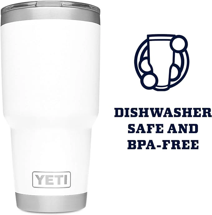 Yeti Rambler 30oz Travel Mug - White - Image 2