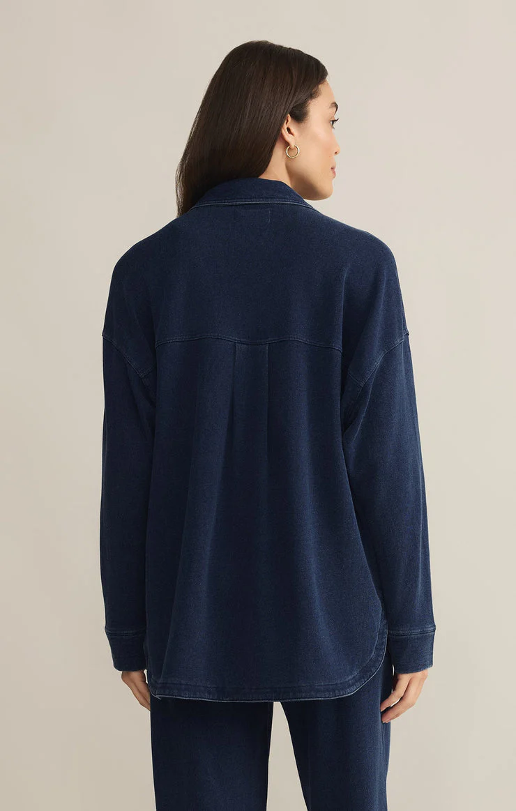 Z-Supply All Day Knit Denim Jacket - Indigo - Image 2