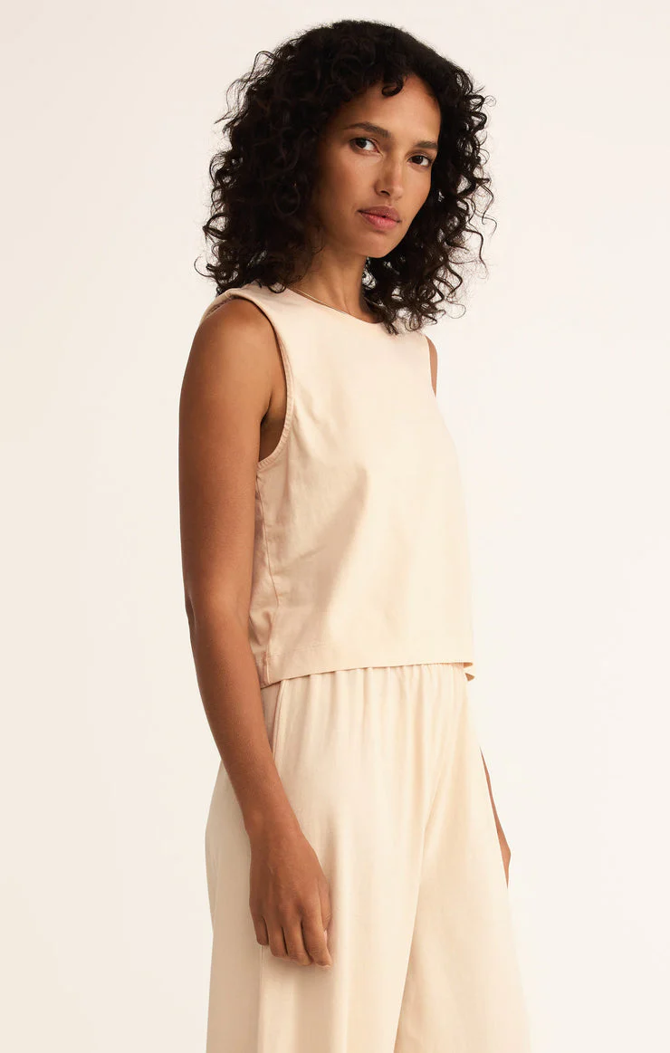 Z-Supply Sloane Cotton Jersey Tank - Panna Cotta