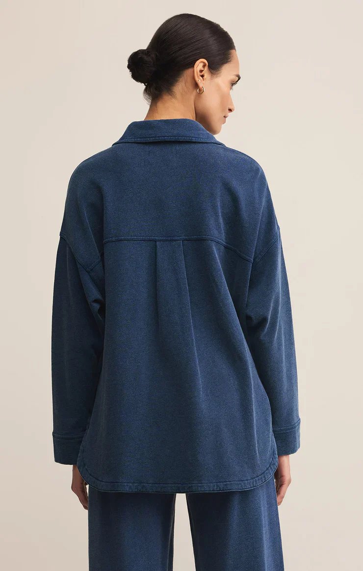 Z-Supply All Day Knit Denim Jacket - Indigo - Image 3