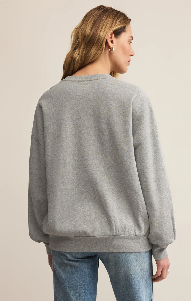 Z-Supply Apres Sunday Sweatshirt - Classic Heather Grey - Image 2