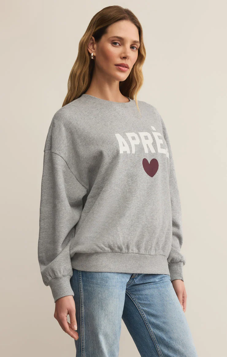 Z-Supply Apres Sunday Sweatshirt - Classic Heather Grey - Image 3