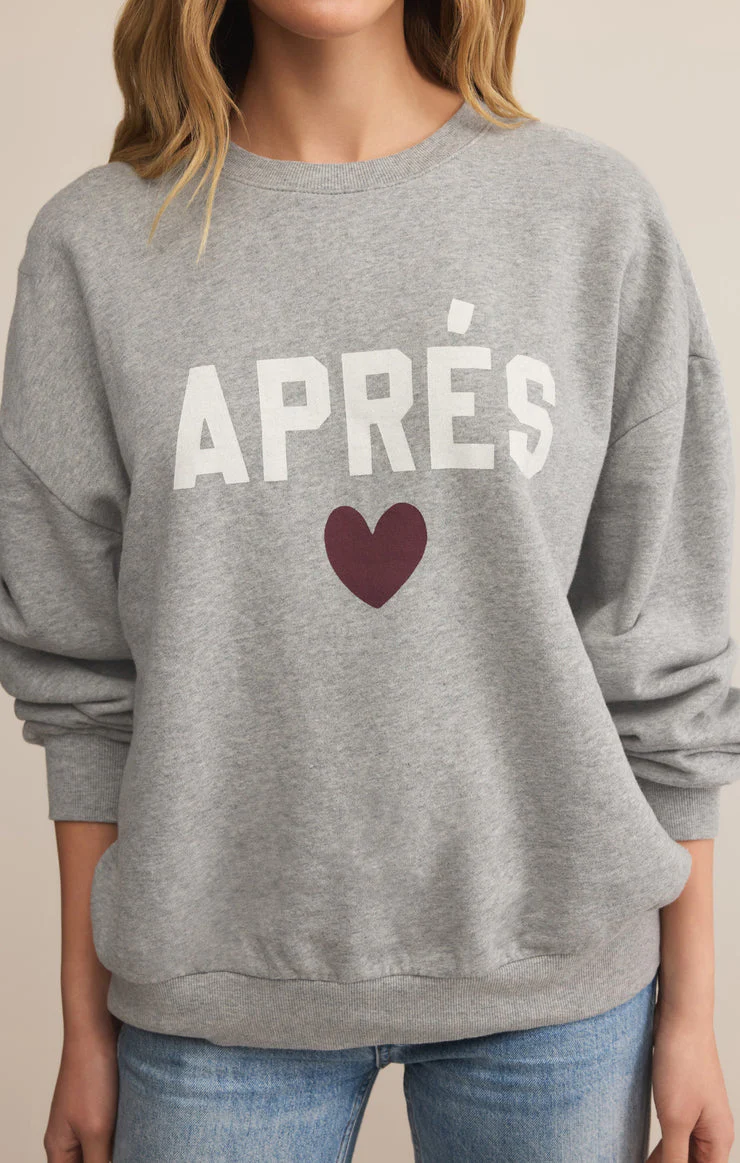 Z-Supply Apres Sunday Sweatshirt - Classic Heather Grey - Image 4