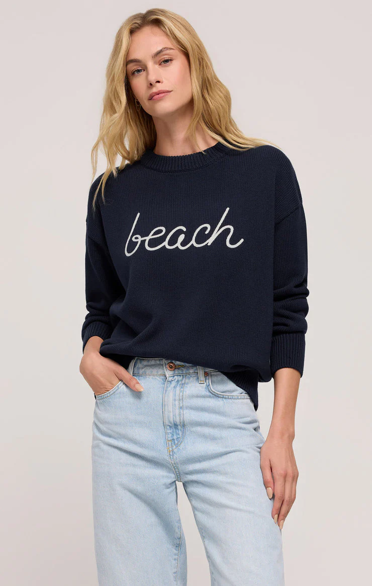 Z-Supply Beach Boyfriend Sweater - ECLIPSE