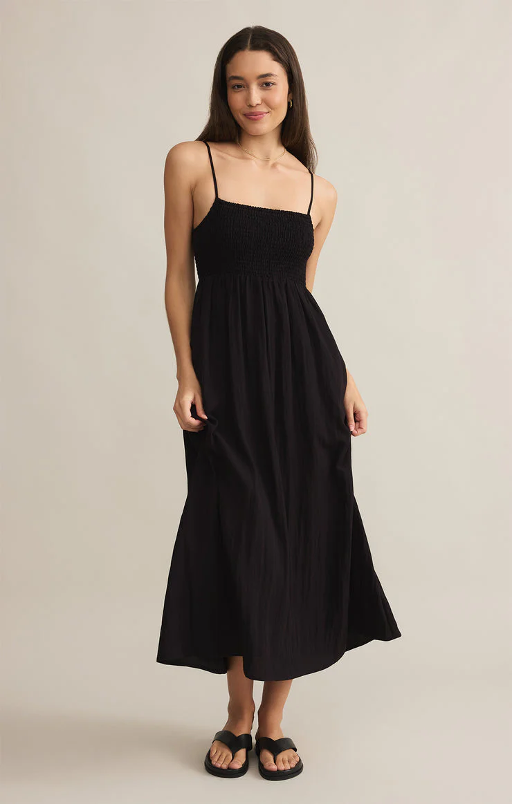 Z-Supply Beachside Midi Dress - BLACK