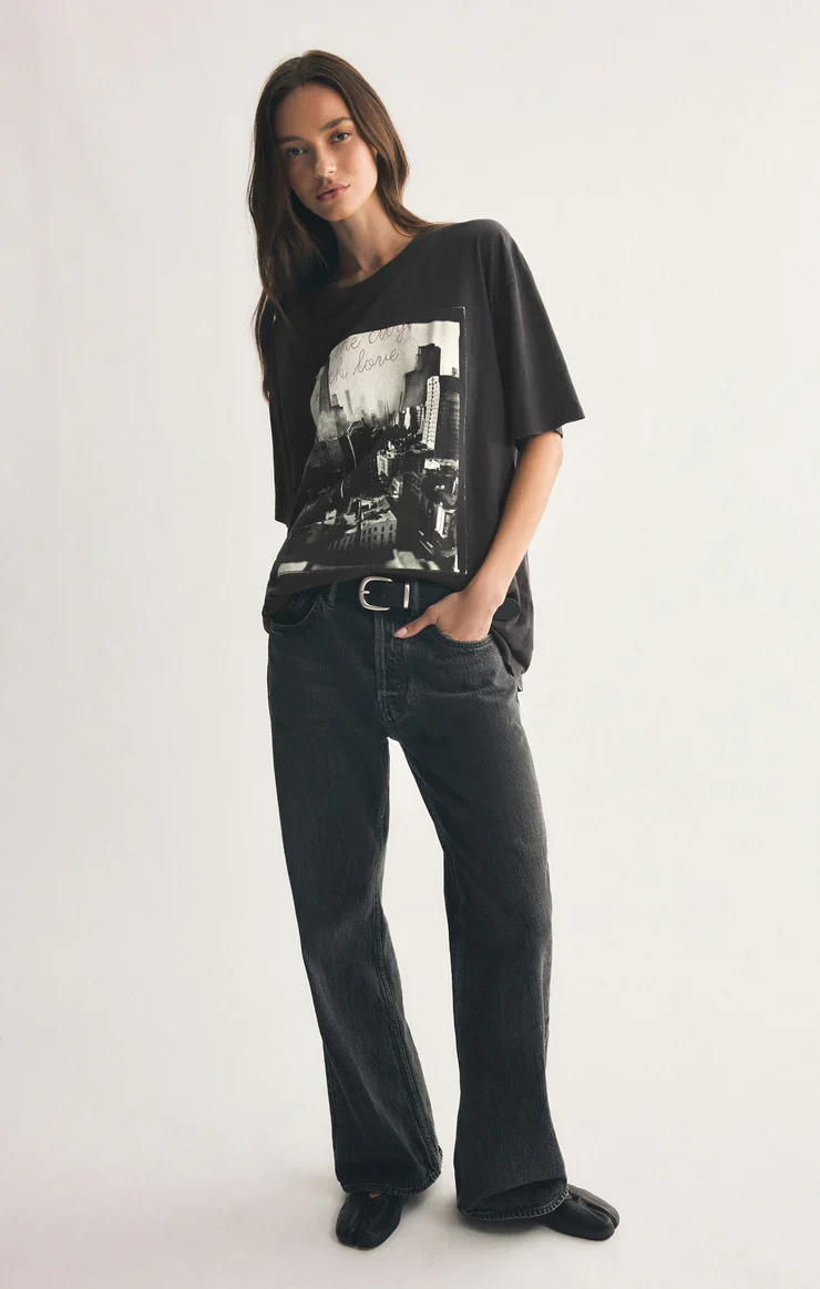 Z-Supply Big Apple City Tee - Black Sand - Image 2