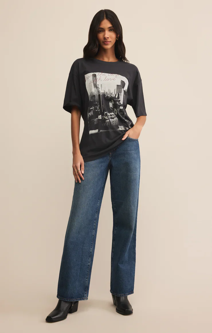 Z-Supply Big Apple City Tee - Black Sand - Image 3
