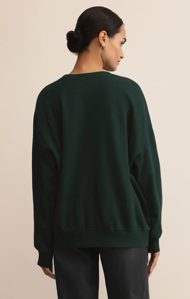 Z-Supply Bright Sunday Sweatshirt - Garland Green - Image 2