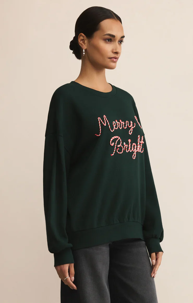 Z-Supply Bright Sunday Sweatshirt - Garland Green - Image 3