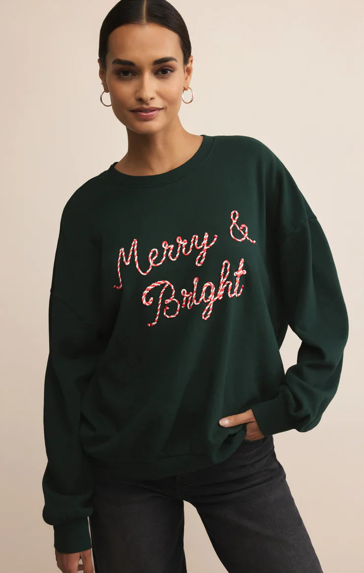 Z-Supply Bright Sunday Sweatshirt - Garland Green - Image 4