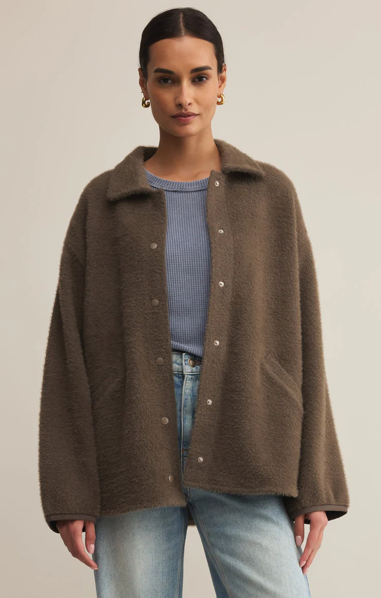 Z-Supply Bronx Sweater Knit Jacket - Tavern