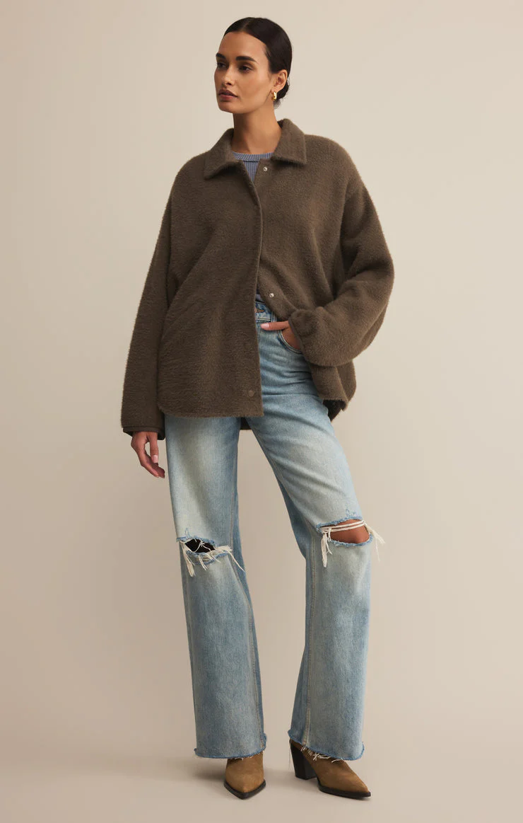 Z-Supply Bronx Sweater Knit Jacket - Tavern - Image 4