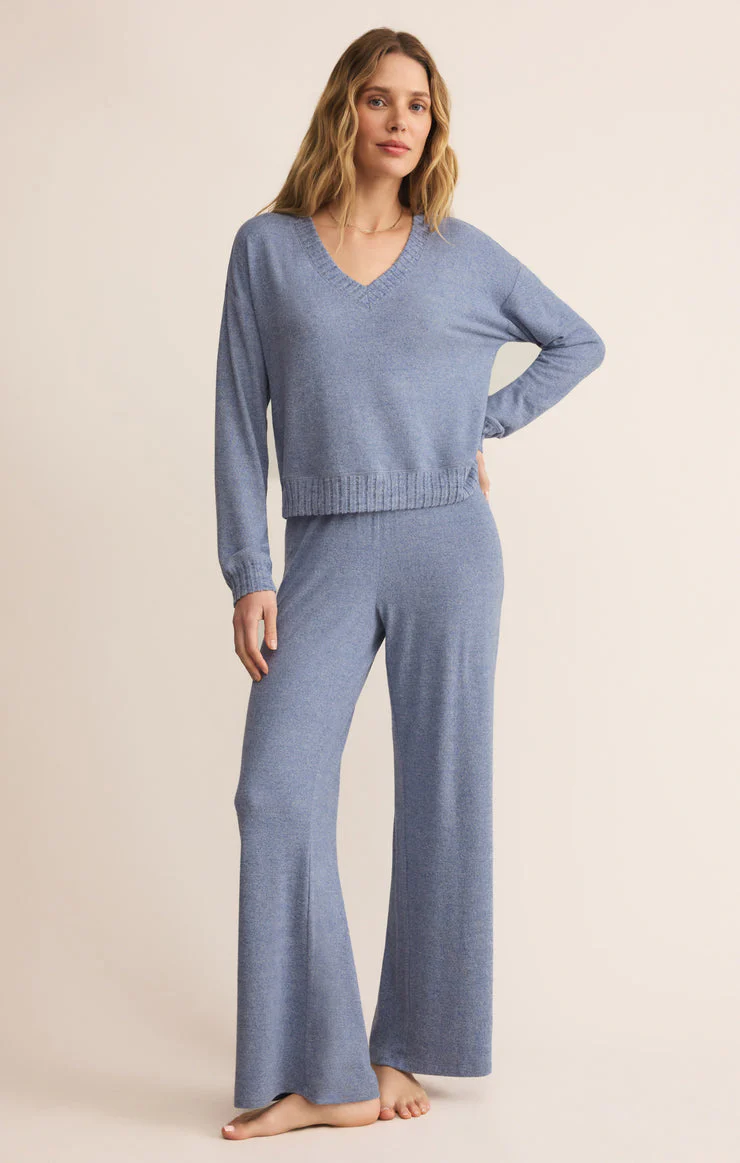 Z-Supply Dawn Smocked Pant - Blue Velvet - Image 3