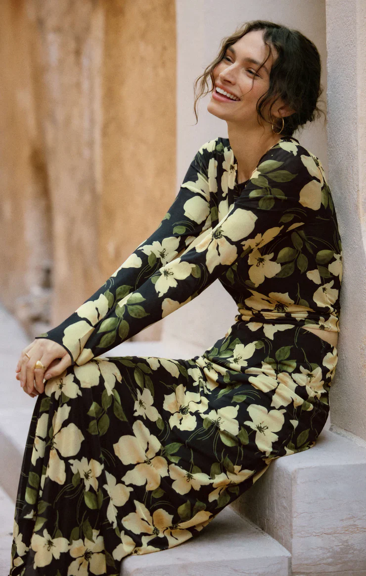 Z-Supply Eda Ren Floral Mesh Maxi Skirt - Sunnyside - Image 5