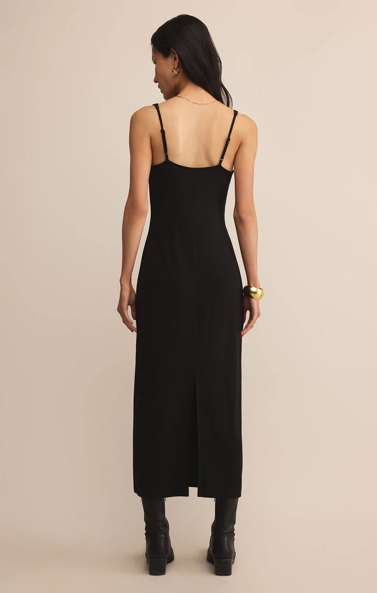 Z-Supply Eleve Twist Midi Dress - Black - Image 2