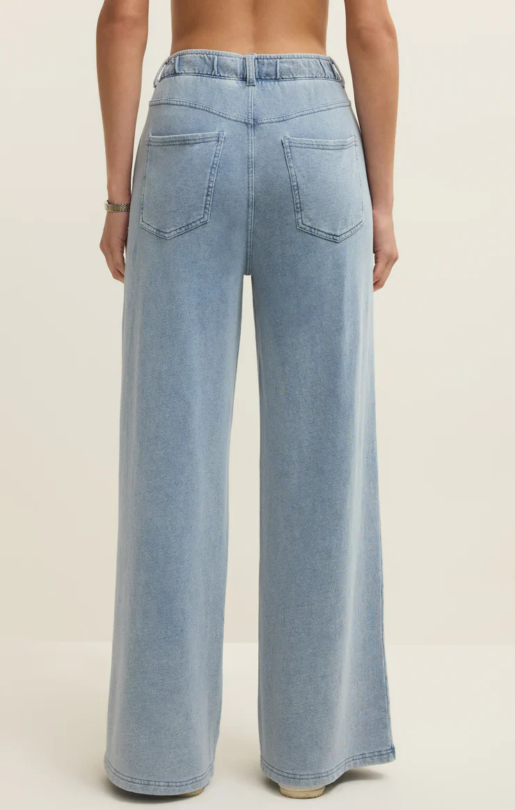 Z-Supply Entourage Knit Denim Pant - Ocean Air Indigo - Image 2