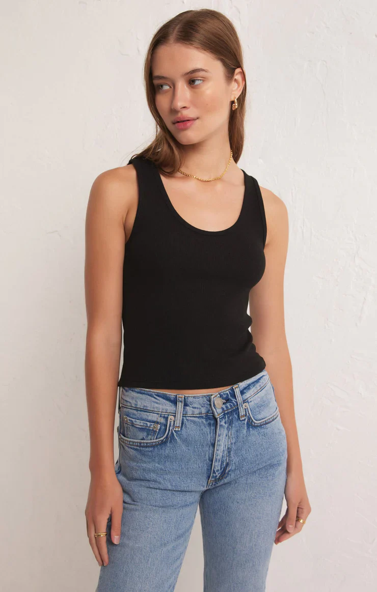 Z-Supply Essy Rib Tank - Black - Image 4