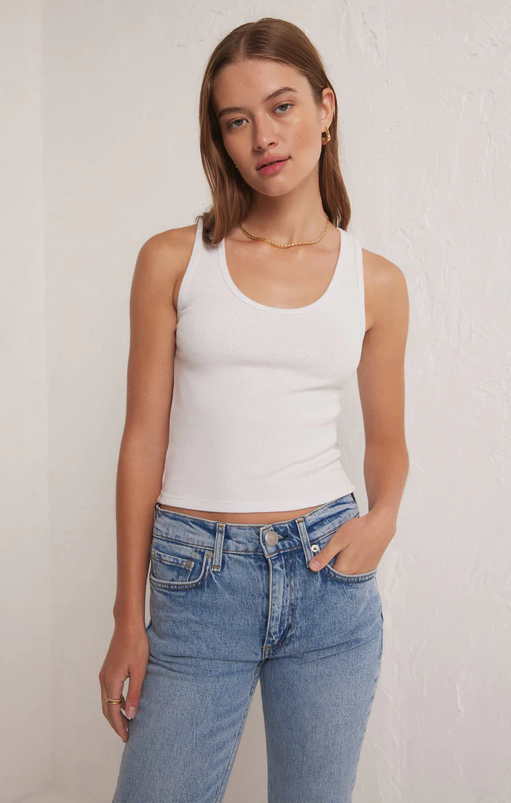 Z-Supply Essy Rib Tank - White - Image 3