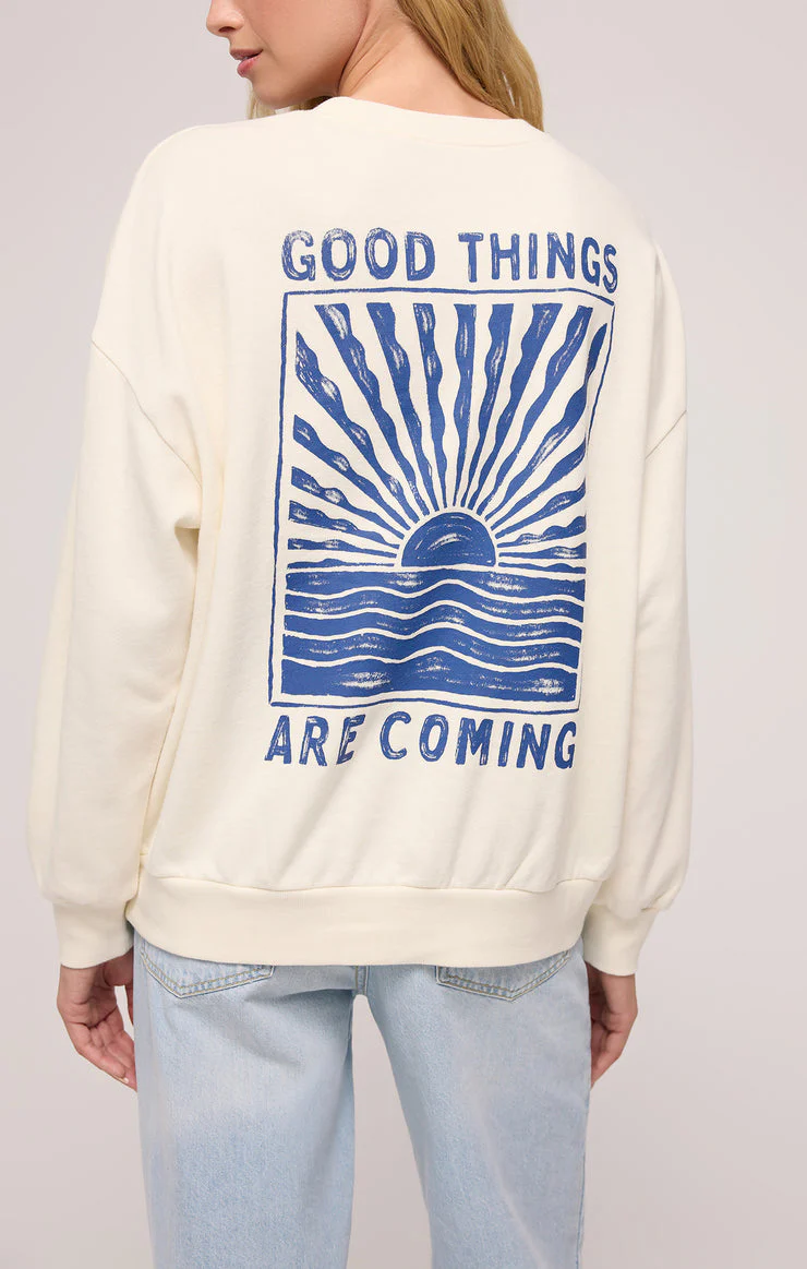 Z-Supply Horizon Sunday Sweatshirt - SEA SALT