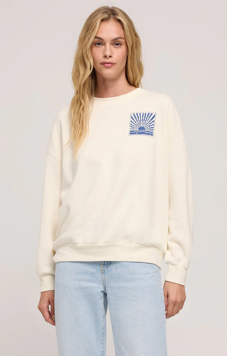 Z-Supply Horizon Sunday Sweatshirt - SEA SALT - Image 2