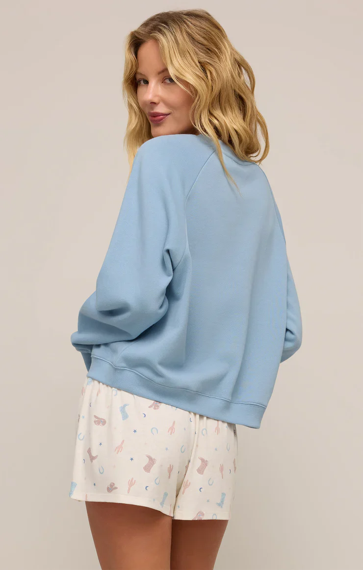 Z-Supply Howdy Sweatshirt - COASTAL BLUE - Image 2