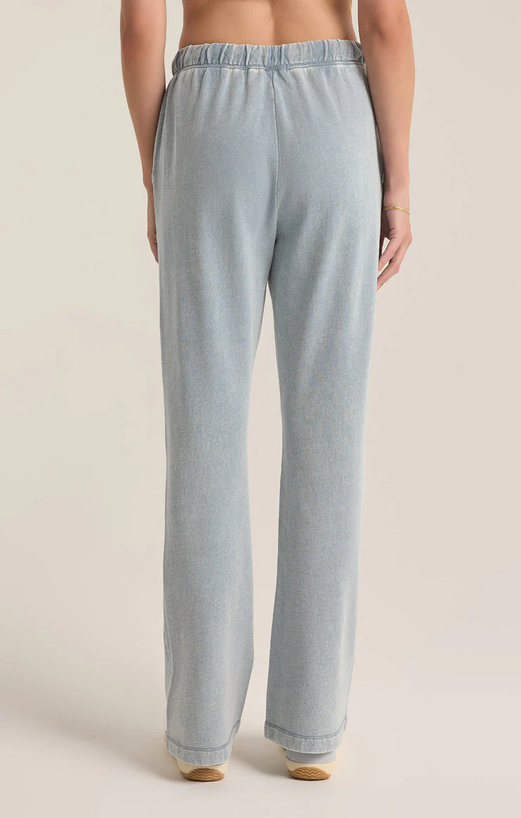 Z-Supply Hunter Knit Denim Pant - WASHED INDIGO - Image 2