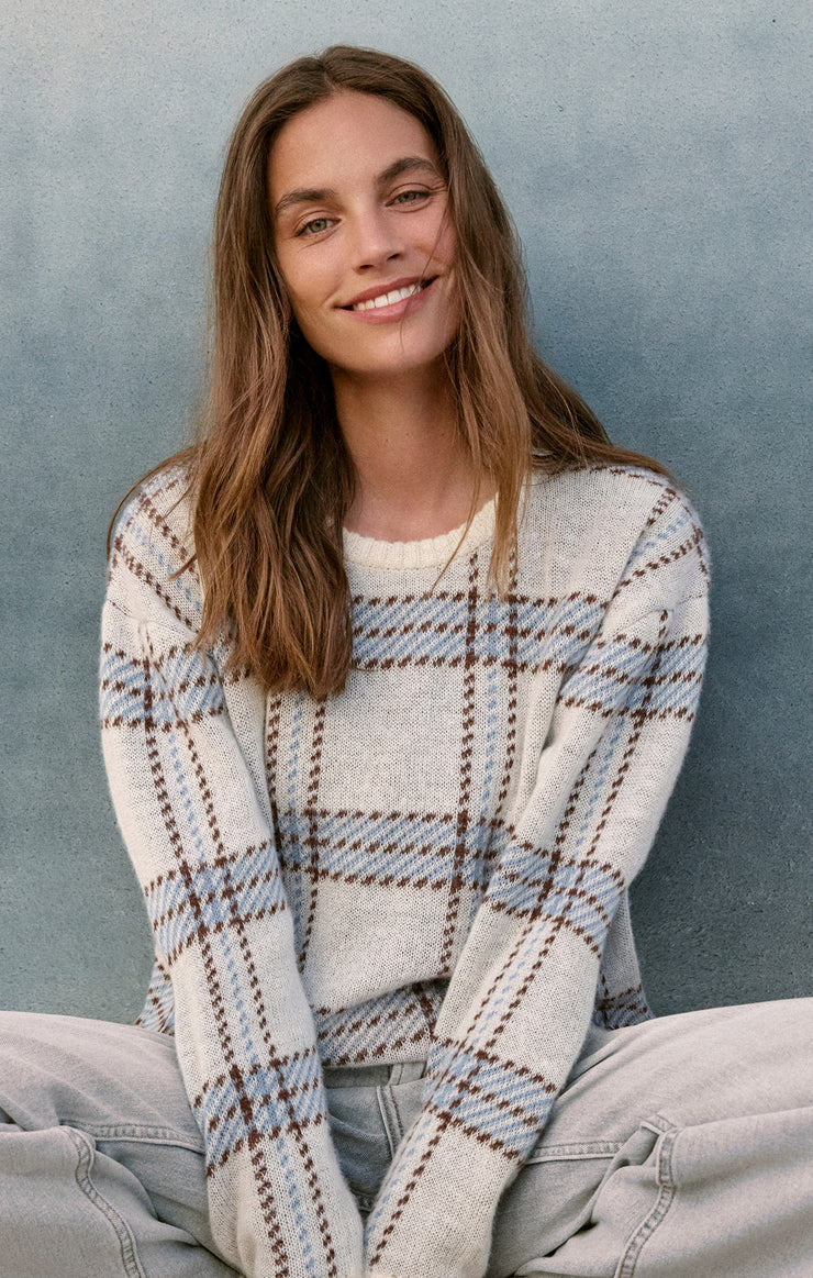 Z-Supply Junction Plaid Sweater - Natural