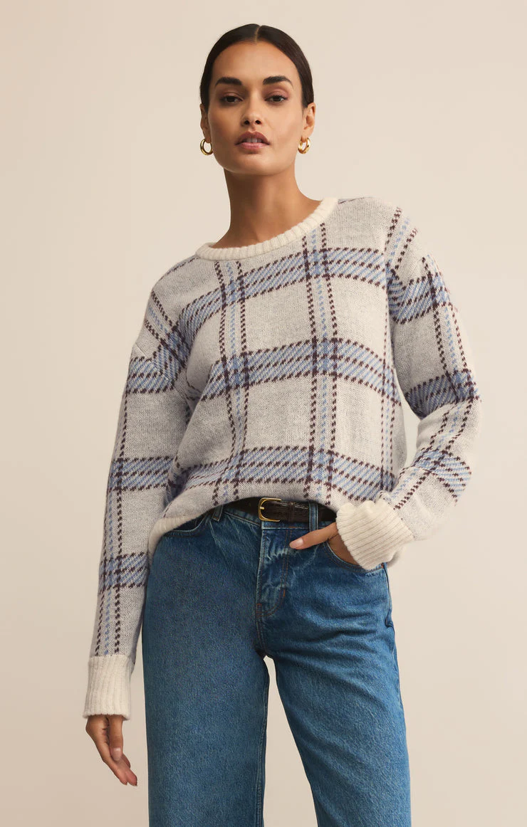 Z-Supply Junction Plaid Sweater - Natural - Image 2