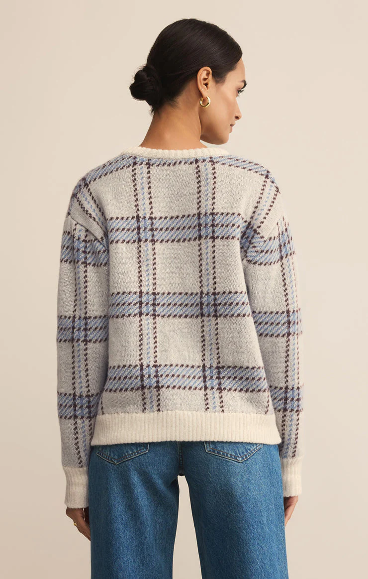 Z-Supply Junction Plaid Sweater - Natural - Image 3