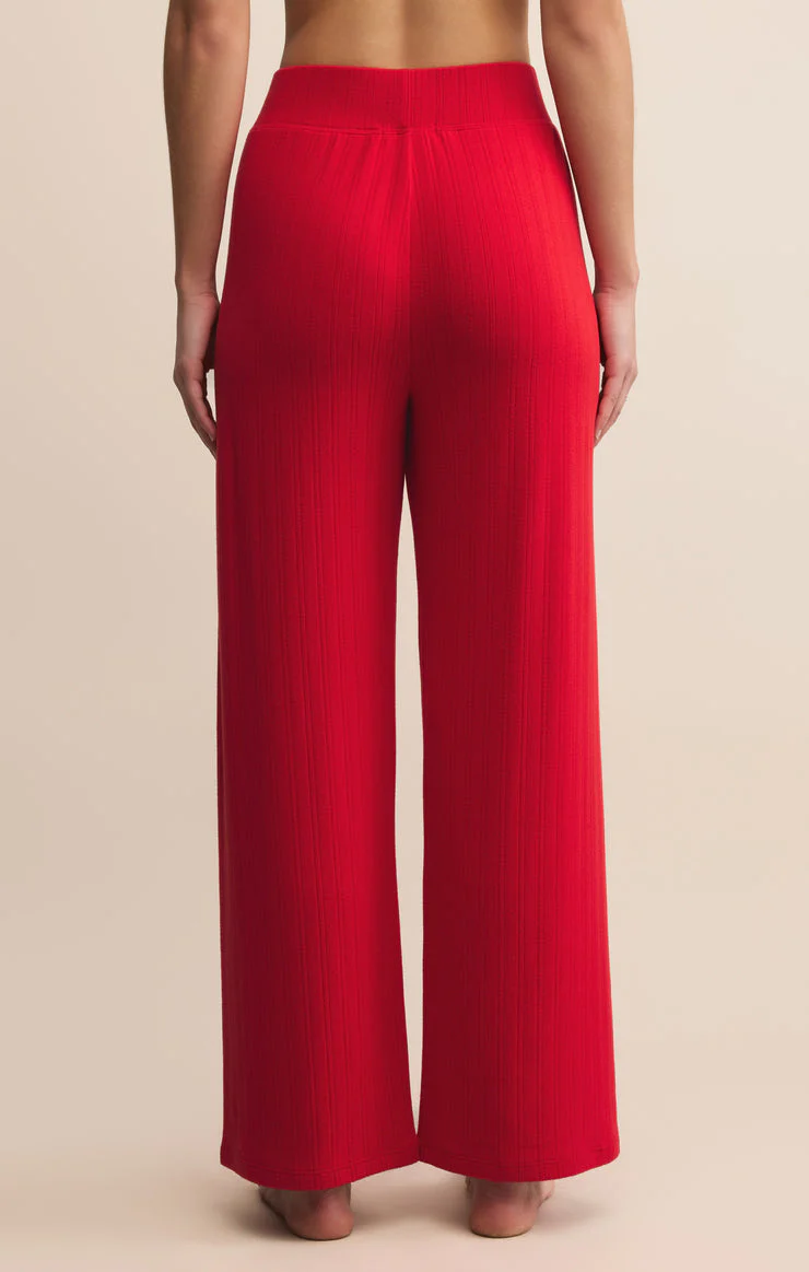 Z-Supply Luxe Pointelle Pant - Festive Red - Image 2