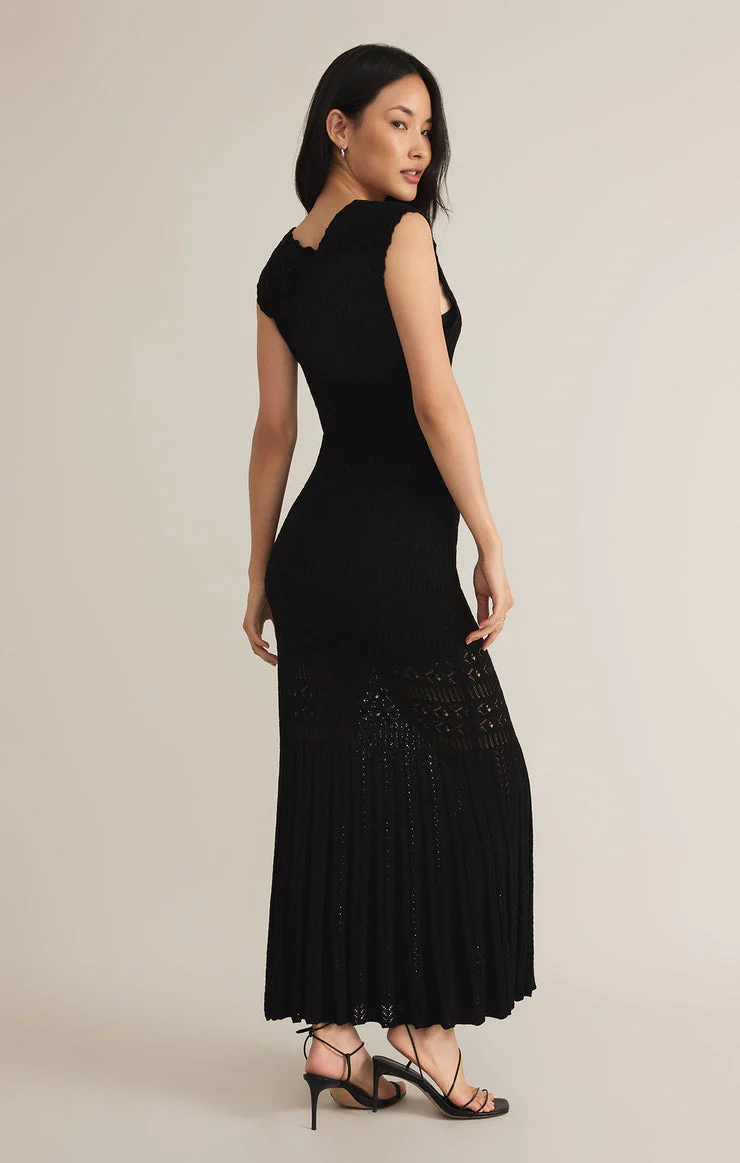 Z-Supply Marsella Crochet Midi Dress - BLACK - Image 2