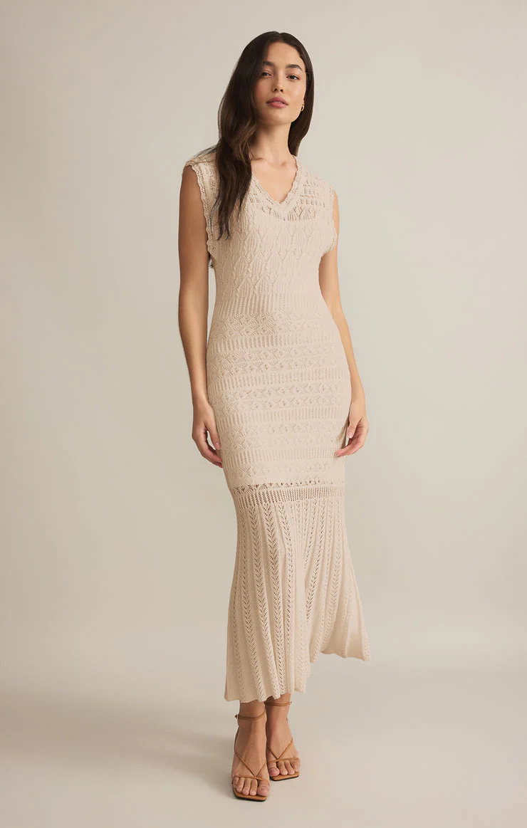 Z-Supply Marsella Crochet Midi Dress - SEA SALT