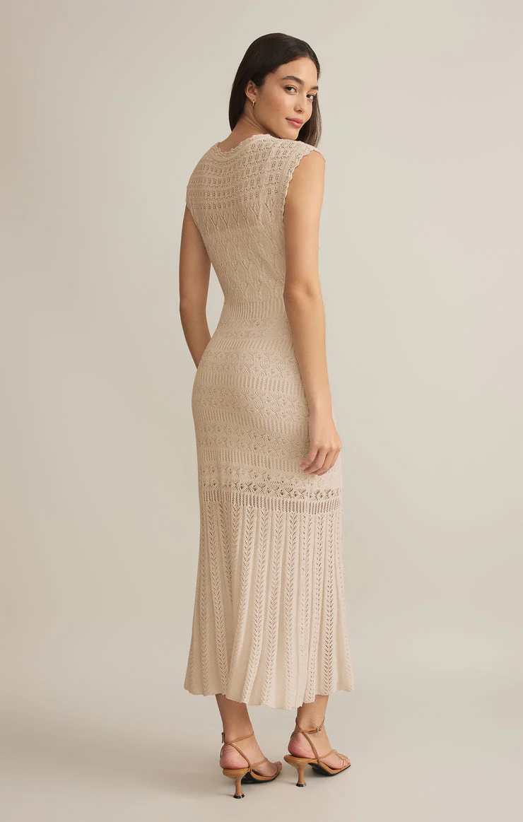 Z-Supply Marsella Crochet Midi Dress - SEA SALT - Image 2