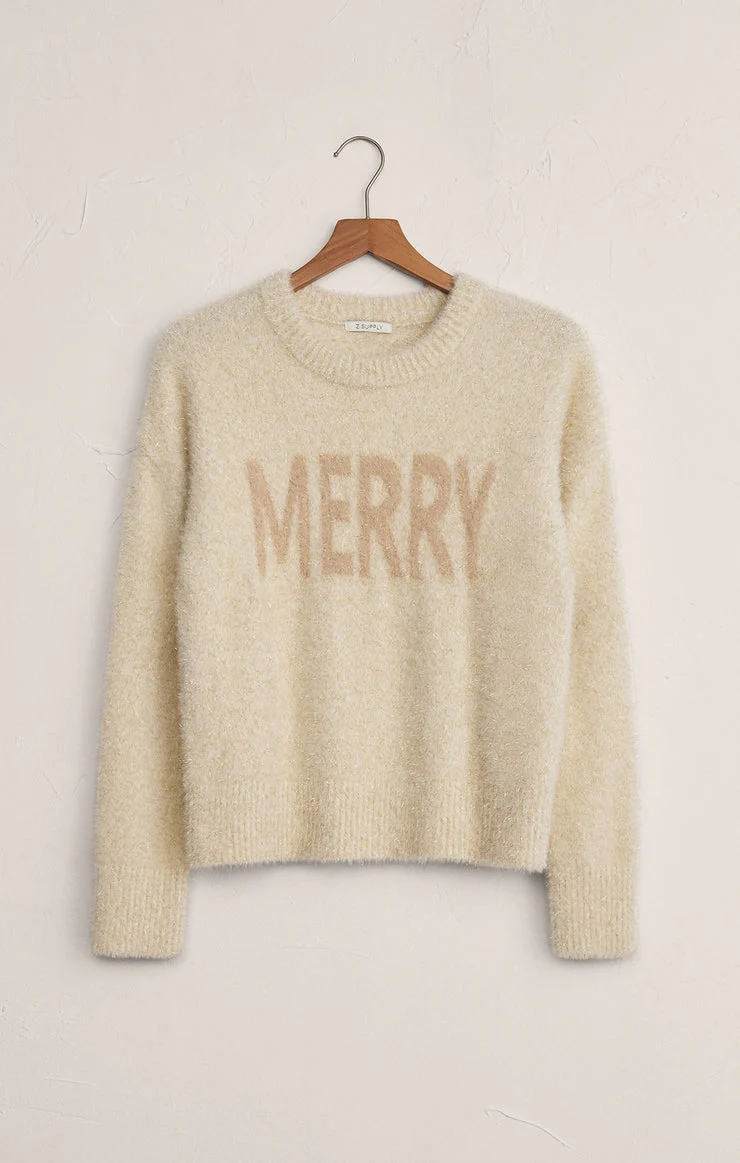 Z-Supply Merry Gold Sweater - Warm White - Image 4