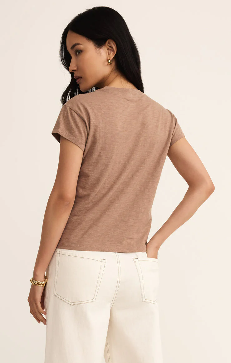 Z-Supply Modern Slub Tee - ICED COFFEE - Image 2