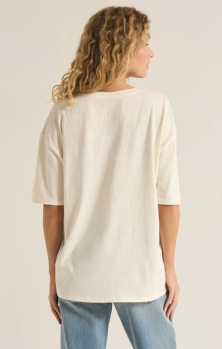 Z-Supply Poppy Bear SoCal Oversized Tee - SEA SALT - Image 2
