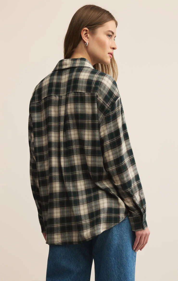 Z-Supply River Plaid Button Up - Garland Green - Image 2