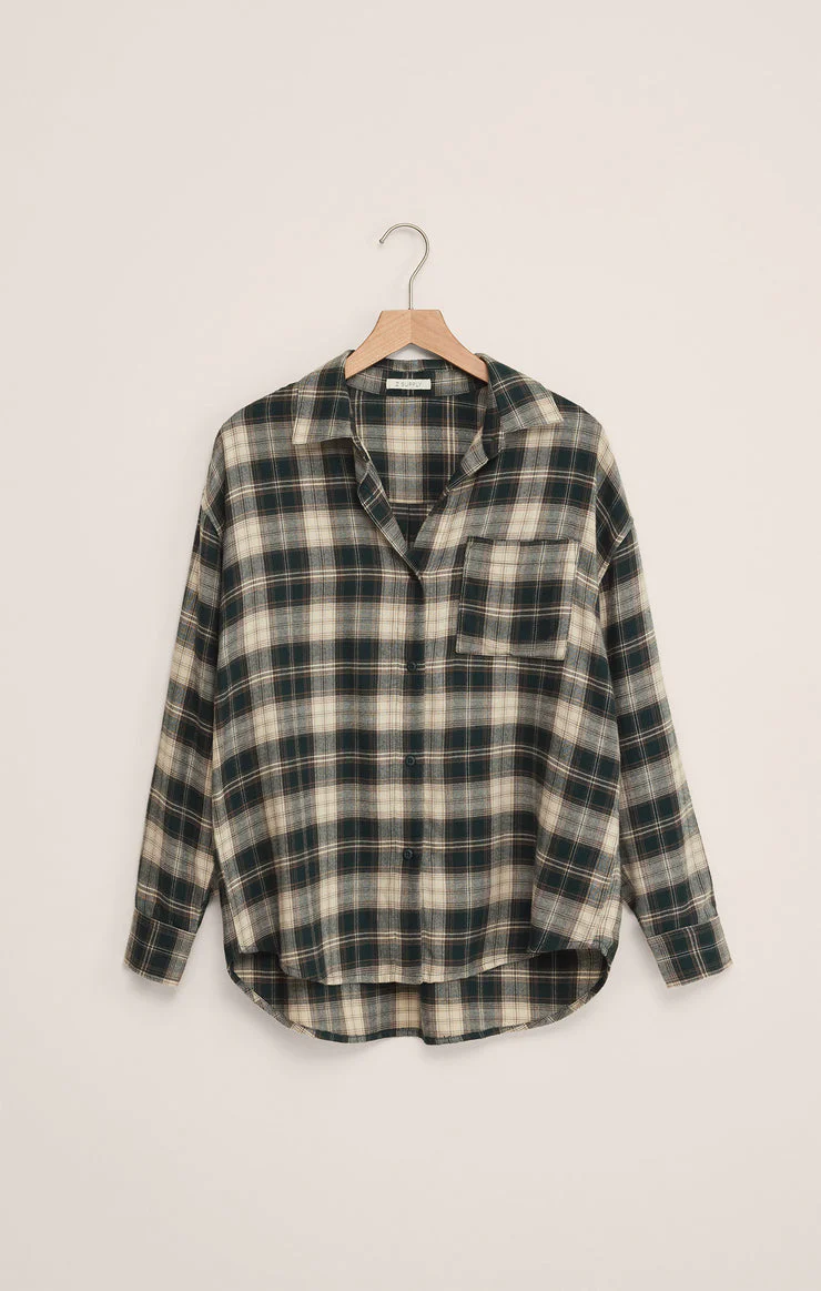 Z-Supply River Plaid Button Up - Garland Green - Image 3