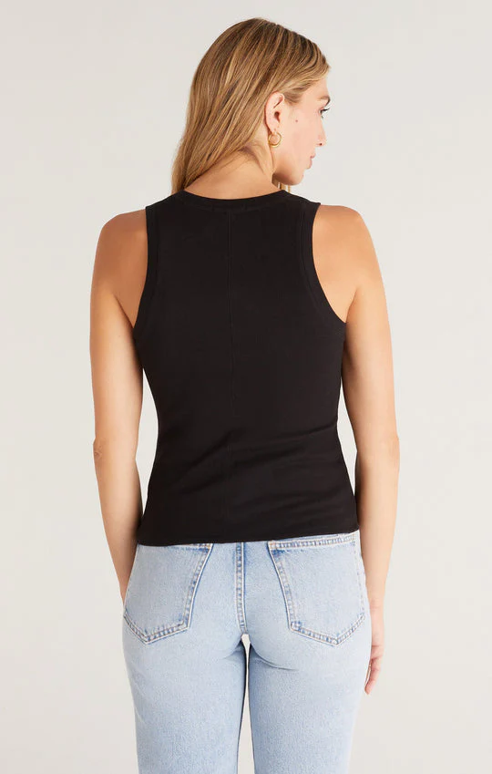 Z Supply Sirena Rib Tank - Black - Image 5