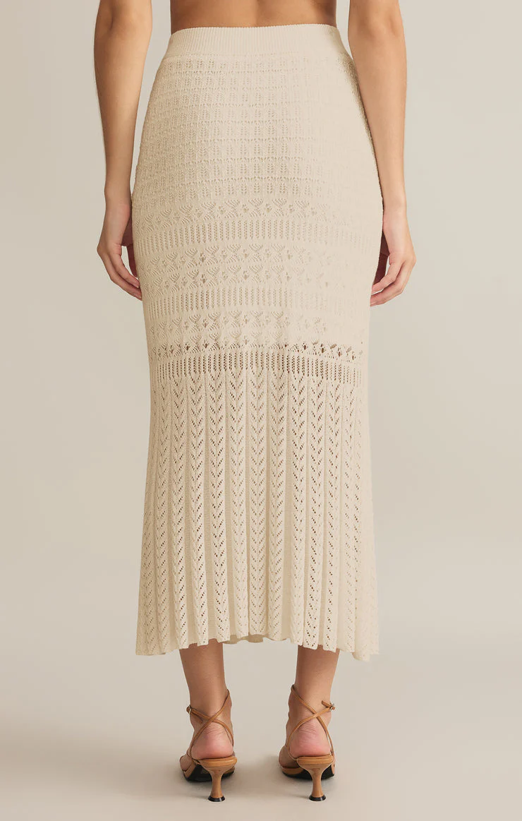 Z-Supply Soria Crochet Midi Skirt - SEA SALT - Image 2
