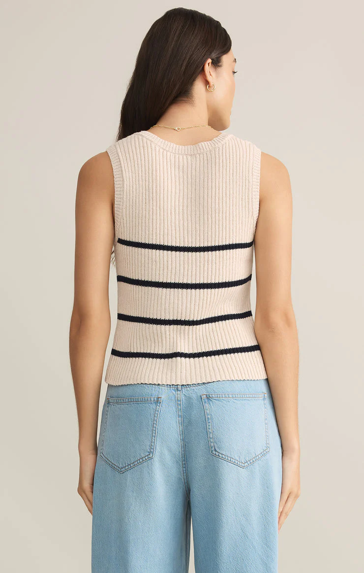 Z-Supply Sycamore Stripe Sweater Vest - SEA SALT - Image 2